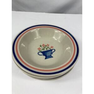 Newcor Stoneware Japan Floral Set of 4 Bowls